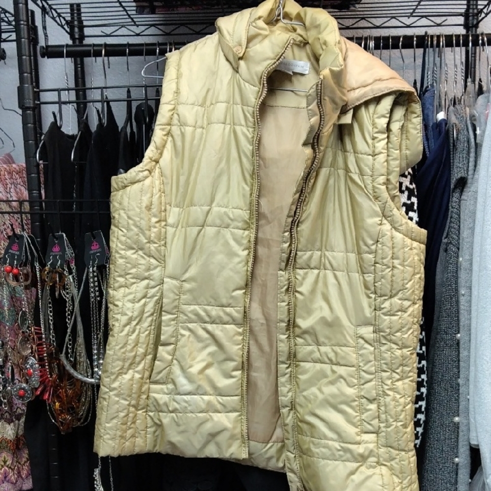 Women's Gold Quilted Vest